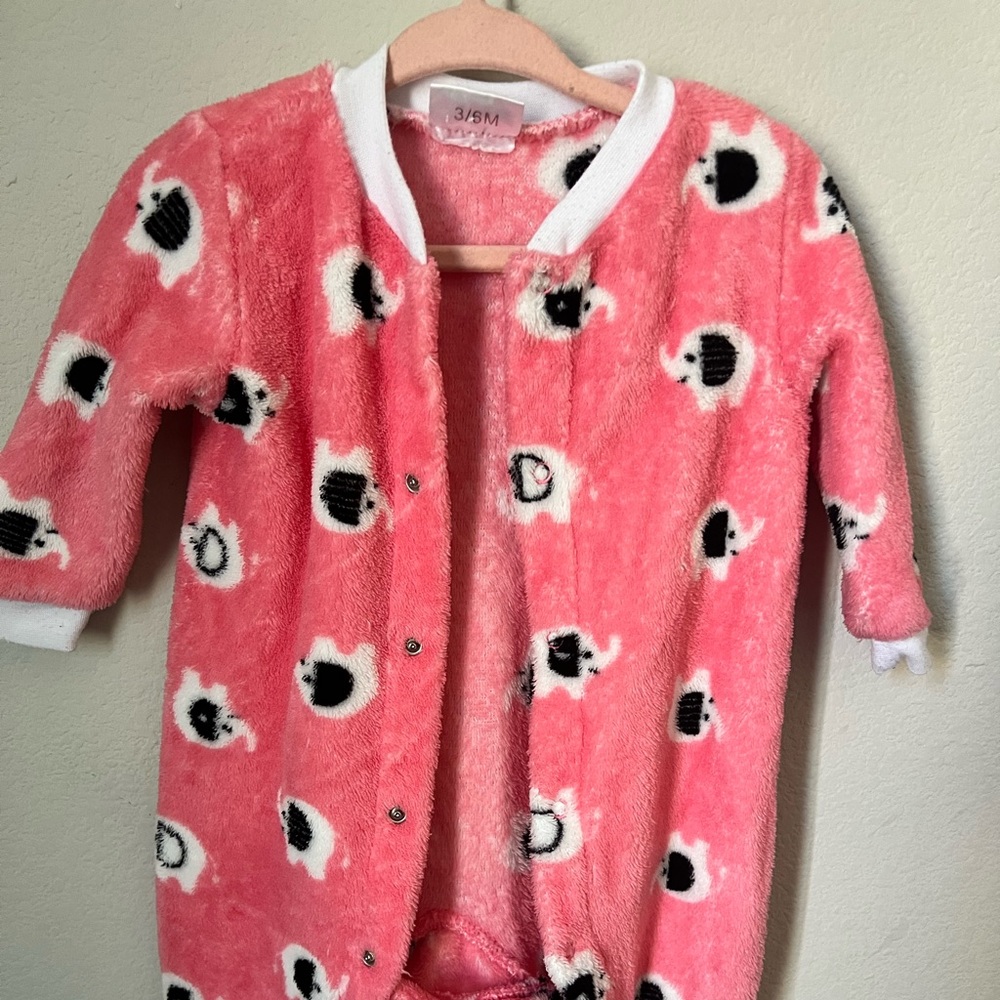 Sweet & Soft, Pink With Sheeps, 3/6M , Soft Cotton, Winter Gear